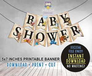 Book Themed Baby Shower Printable Banner