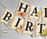 Book Themed Happy Birthday Banner