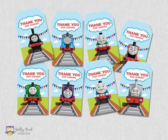 Thomas The Train Party Favor Tag - Thank You Tag