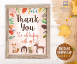Woodland Themed Baby Shower/Birthday Party Thank You Sign