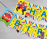 Wiggles Personalized Happy Birthday Printable Banner