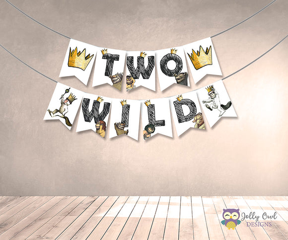 Where The Wild Things Are Printable Banner - Two Wild