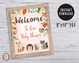 Woodland Themed Baby Shower / Birthday Party Signs - Bundle Set