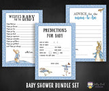 Peter Rabbit Themed Baby Shower Games Bundle Set