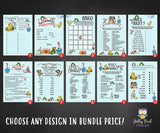 Story Book Themed Baby Shower Games - Bundle Set