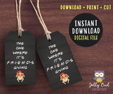 Friends TV Themed Party Favor Tag