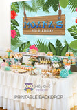 Tropical Summer Hawaiian Theme Birthday Backdrop