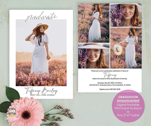 Graduation Announcement Card - Photo Collage - Invitation Card Graduation Announcement Card - Photo Collage - Invitation Card