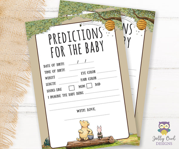 Winnie The Pooh Baby Shower Game Advice for the Mom To Be – Jolly Owl  Designs