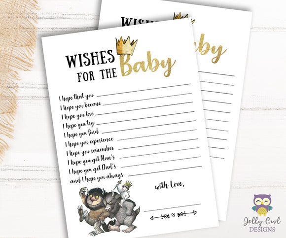 Where The Wild Things Are Baby Shower Game - Wishes for the Baby