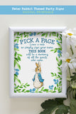 Peter Rabbit Party Signs - Pick A Page - Leave A Note