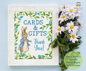 Peter Rabbit Themed Party Signs - Cards and Gifts