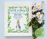 Peter Rabbit Party Signs - Pick A Page - Leave A Note