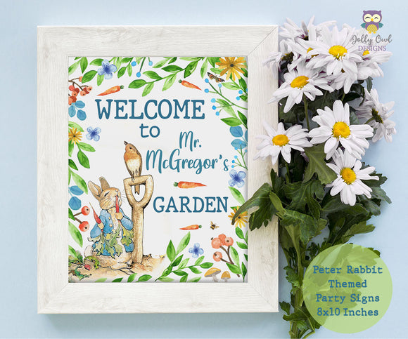 Peter Rabbit Party Signs - Sweet Treats Printable Sign – Jolly Owl Designs