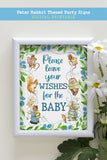 Peter Rabbit Party Signs - Wishes for the baby