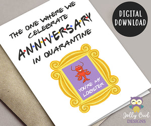 Digital Friends TV Pandemic Anniversary Card - The One Where We Celebrate Anniversary