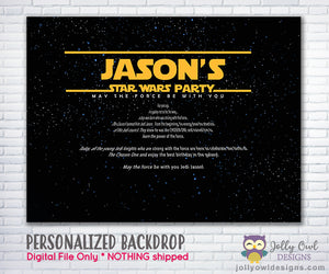Star Wars Birthday Party Backdrop - Digital File