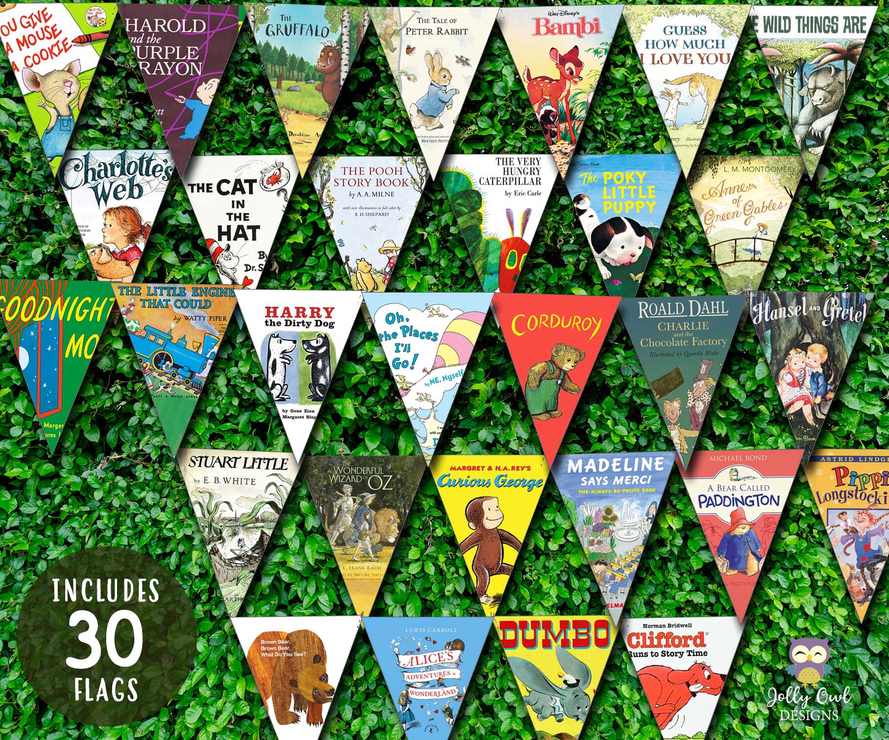 Book Themed Printable Baby Shower Banner Decoration – Jolly Owl Designs