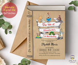 Book or Storybook Themed Birthday Party Invitation - Digital Printable