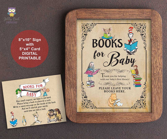 Story Book Themed Baby Shower or Birthday Party - Book Request Sign