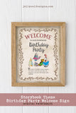 Storybook or Book Themed Welcome Sign for Birthday Party