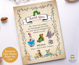 Storybook Themed Printable Thank You Card