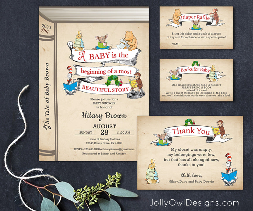 Build A Library Baby Shower Invitation Wording Winter Baby Shower