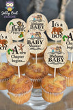 Storybook Book Themed Baby Shower Cupcake Topper - For Baby Boy and Girl