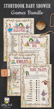 Storybook Book Themed Baby Shower Games Bundle Set - Digital Download