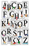 ABC Alphabet Banner Flashcards | Storybook Book Themed | 5x7 Cards | Downloadable Digital PDF File