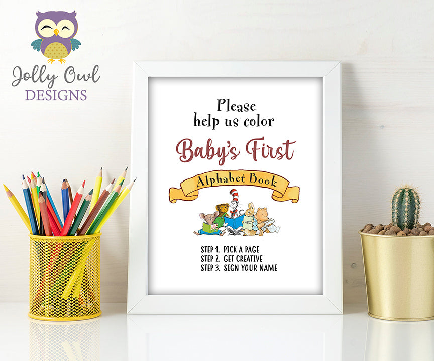 Baby's First ABC Alphabet Coloring Book Pages | Storybook Book Themed – Jolly Owl Designs baby-s-first-abc-alphabet-coloring-book-pages-storybook-book-themed-jolly-owl-designs
