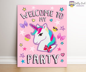 Jojo Siwa Party Signs - Welcome To My Party Sign