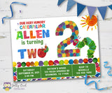 The Very Hungry Caterpillar Birthday Party Invitation Card