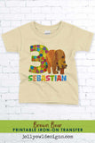 Copy of Brown Bear, Brown Bear, What Do You See? Personalized Iron On Transfer Design-Birthday Shirt