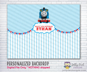 Thomas The Train Party Backdrop