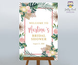 Welcome Sign for Tropical Summer Aloha Hawaiian Party - For Baby Shower, Bridal Shower, Birthday, and any occasion