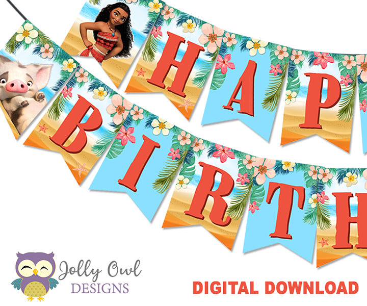 Moana Happy Birthday Printable Banner - Tropical Summer Beach Hawaiian – Jolly Owl Designs moana-happy-birthday-printable-banner-tropical-summer-beach-hawaiian-jolly-owl-designs