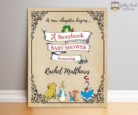 Storybook Party Welcome Sign Personalized