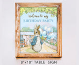 Peter Rabbit Party Signs Bundle Set