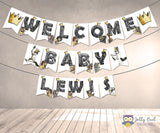 Where The Wild Things Are - Personalized Welcome Baby Banner for Baby Shower
