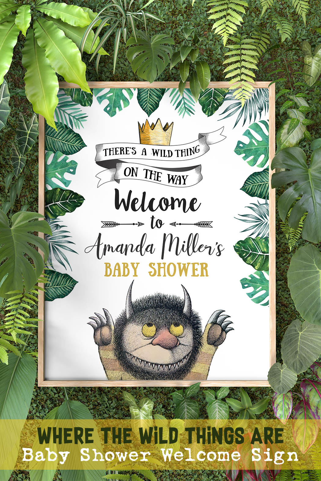 Where The Wild Things Are Party Sign - Welcome Sign – Jolly Owl Designs for Where The Wild Things Are Printables Free