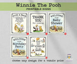 Classic Winnie The Pooh Party Signs Bundle