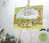Classic Winnie The Pooh Christening Printable Welcome Sign