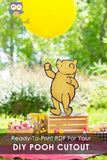 Digital Party Prop Standee Cutout - Classic Winnie The Pooh (Balloon Not Included)