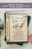 Classic Winnie The Pooh Themed Gender Reveal Party Invitation