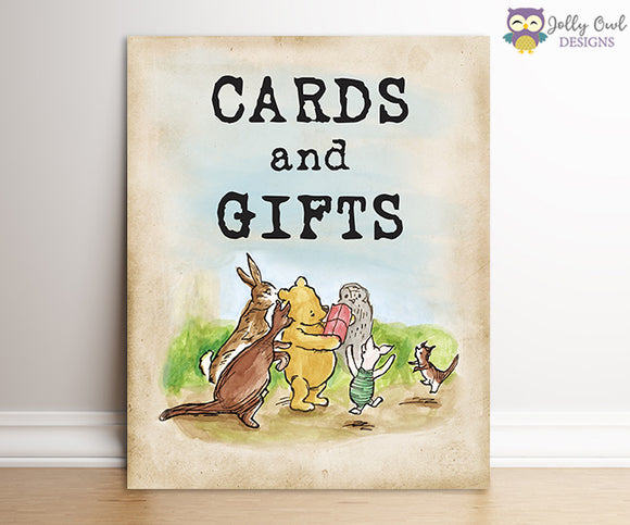 Winnie The Pooh Party Signs - Cards and Gifts