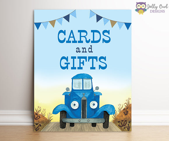 Little Blue Truck Birthday Party Signs - Cards and Gifts