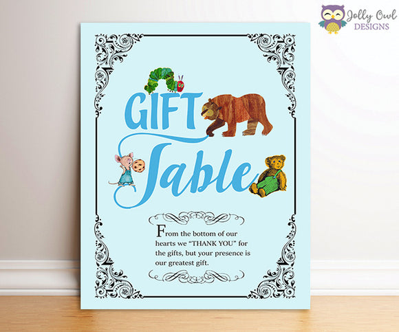 Book Themed Baby Shower Party Sign - Gift Table