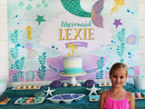 Mermaid Party Backdrop