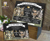 Where The Wild Things Are Baby Shower Invitation with Thank You Card